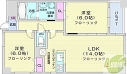 NOVACHATON 2LDKの間取図画像