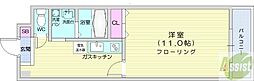 ING北大前 1Kの間取図画像