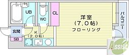 アン・セリジェ弐番館 1Kの間取図画像