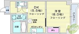 ドミ18ロイヤル 1DKの間取図画像
