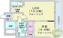 GRANDEFILA2 1LDKの間取図画像