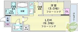 レシディア大通り西 1LDKの間取図画像