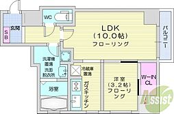 レガロ札幌ステーション 1LDKの間取図画像