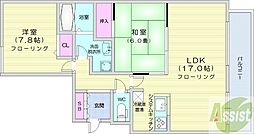 107松井ビル 2LDKの間取図画像
