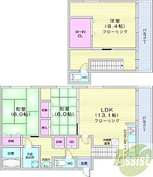 サンコーポラス札幌 3LDKの間取図画像