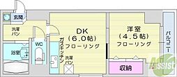 GRANDVIEW中島公園 1DKの間取図画像