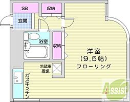 プレステージ21 1Kの間取図画像