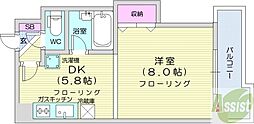 ル・クラシック12 1DKの間取図画像