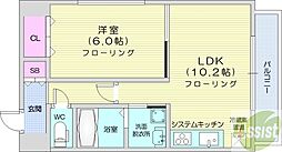 Courtyard 1LDKの間取図画像