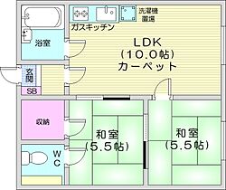 北海道札幌市北区北三十六条西3丁目（賃貸アパート2LDK・2階・42.00㎡） その2