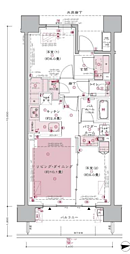 THE浅草レジデンス 2LDKの間取図画像