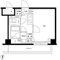 ルーブル多摩川七番館 416 ｜ 東京都大田区多摩川２丁目29-3（賃貸マンション1K・4階・22.82㎡） その2