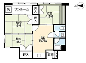 7階 / 3DK / 60.4㎡