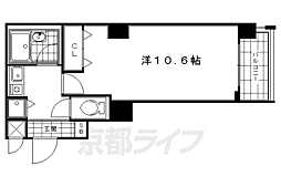 京阪本線 祇園四条駅 徒歩9分の賃貸マンション 1階1Kの間取り