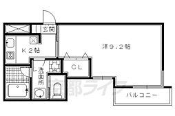 京阪本線 出町柳駅 徒歩5分の賃貸マンション 1階1Kの間取り