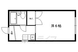 ハイツ中村 2階1Kの間取り