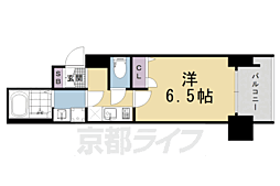 JR東海道・山陽本線 西大路駅 徒歩14分の賃貸マンション 2階1Kの間取り