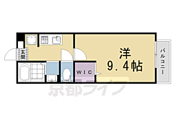 京都市営烏丸線 北大路駅 徒歩25分の賃貸アパート 2階1Kの間取り