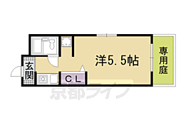 京都市営烏丸線 五条駅 徒歩7分の賃貸マンション 1階1Kの間取り