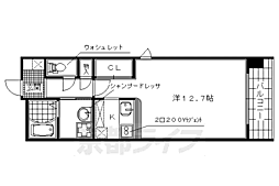JR山陰本線 二条駅 徒歩2分の賃貸マンション 5階1Kの間取り