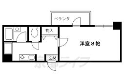 阪急京都本線 大宮駅 徒歩2分の賃貸マンション 6階1Kの間取り