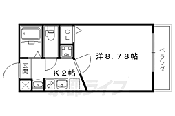 白川楽舎 1階1Kの間取り
