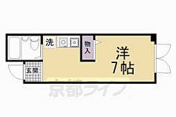 シャンテ 3階1Kの間取り