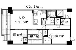 阪急京都本線 京都河原町駅 徒歩5分の賃貸マンション 9階3LDKの間取り