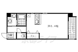 京都市営烏丸線 四条駅 徒歩1分の賃貸マンション 5階1Kの間取り