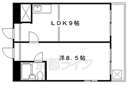 プライベートスタジオ 2階1LDKの間取り