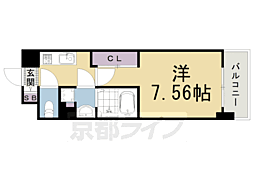 JR東海道・山陽本線 西大路駅 徒歩13分の賃貸マンション 5階1Kの間取り