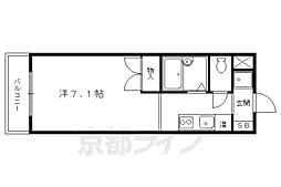 フォスマット松ヶ崎 2階1Kの間取り