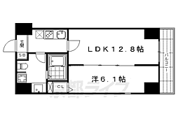 阪急京都本線 大宮駅 徒歩6分の賃貸マンション 6階1LDKの間取り