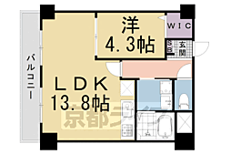京阪本線 祇園四条駅 徒歩10分の賃貸アパート 2階1LDKの間取り
