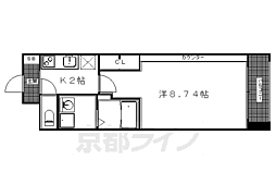 プラネシア京阪出町柳 2階1Kの間取り