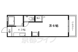 アネックスえんじゅ 2階1Kの間取り