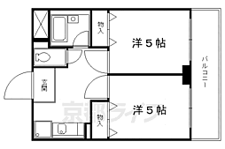 阪急京都本線 大宮駅 徒歩3分の賃貸マンション 3階2Kの間取り
