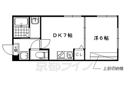 JR山陰本線 丹波口駅 徒歩7分の賃貸マンション 1階1DKの間取り