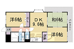 カーサフジキ 3DKの間取図画像