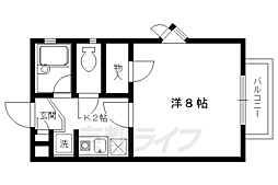 シェソワ 1Kの間取図画像