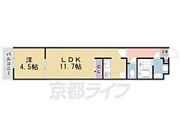 La Fite NIJOJO(ラフィットニジョウジョウ) 1LDKの間取図画像
