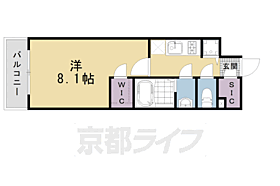 京都府京都市下京区梅小路高畑町（賃貸マンション1K・6階・26.10㎡） その2