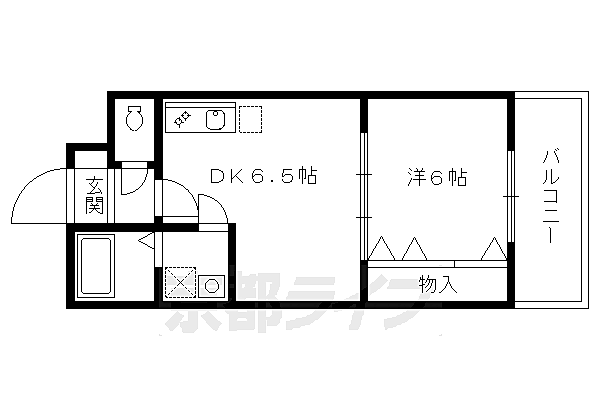 京都府京都市上京区薬師町(賃貸マンション1DK・10階・30.56㎡)の写真 その2