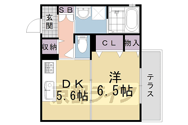 京都府長岡京市長岡(賃貸マンション1DK・2階・36.70㎡)の写真 その2