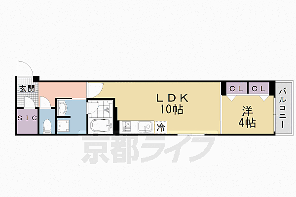 ベラジオ雅び北野白梅町 304｜京都府京都市上京区西町(賃貸マンション1LDK・3階・38.32㎡)の写真 その2