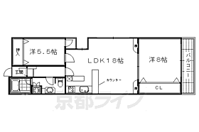 京都府京都市中京区俵屋町（賃貸マンション2LDK・5階・70.00㎡） その2