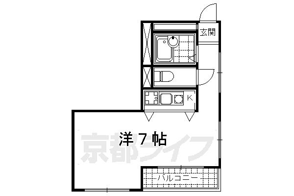 クリーンリビング四条大宮 701｜京都府京都市下京区立中町(賃貸マンション1R・7階・21.54㎡)の写真 その2