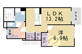 京都府長岡京市今里川原（賃貸アパート1LDK・1階・48.72㎡） その2