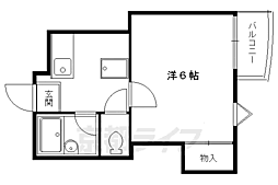 タックハウス下鴨8 202 2階1Kの間取り