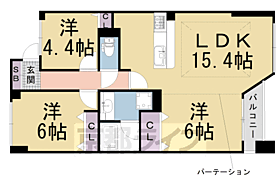 サーパス一条 604 ｜ 京都府京都市上京区福大明神町（賃貸マンション3LDK・6階・68.89㎡） その2